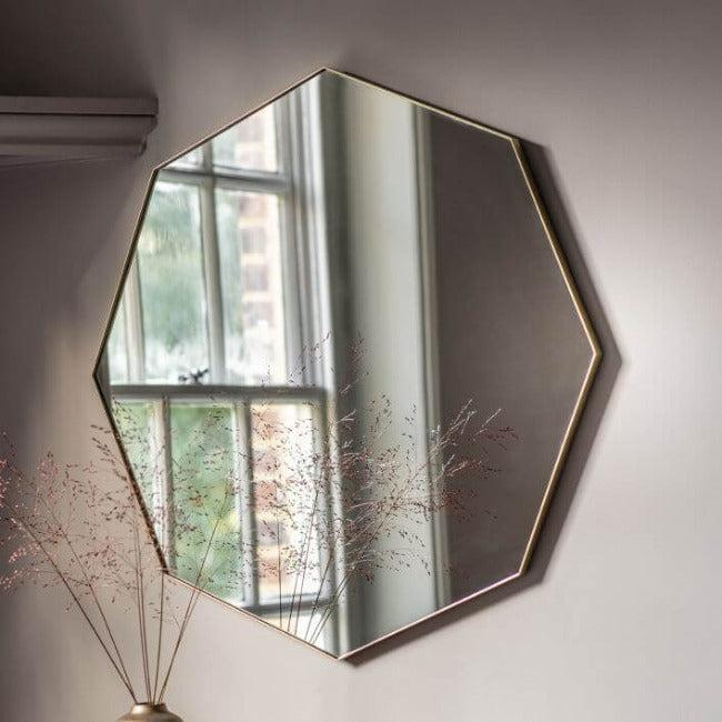 Champagne Octagon Bowie Mirror