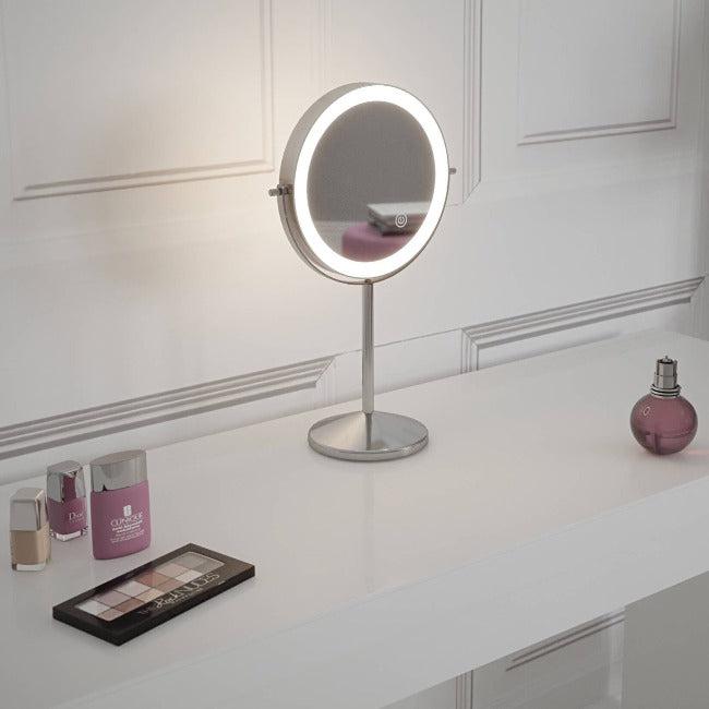 Pre Order Mid June Illuminated Round Cosmetic Mirror Rechargeable Diameter 20cm